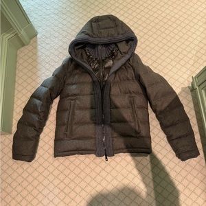 Men's Moncler wool puffer. Olive green. Good condition
